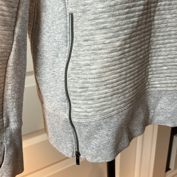All in motion Ribbed pullover sweatshirt, Heather grey, size medium - Picture 4 of 6